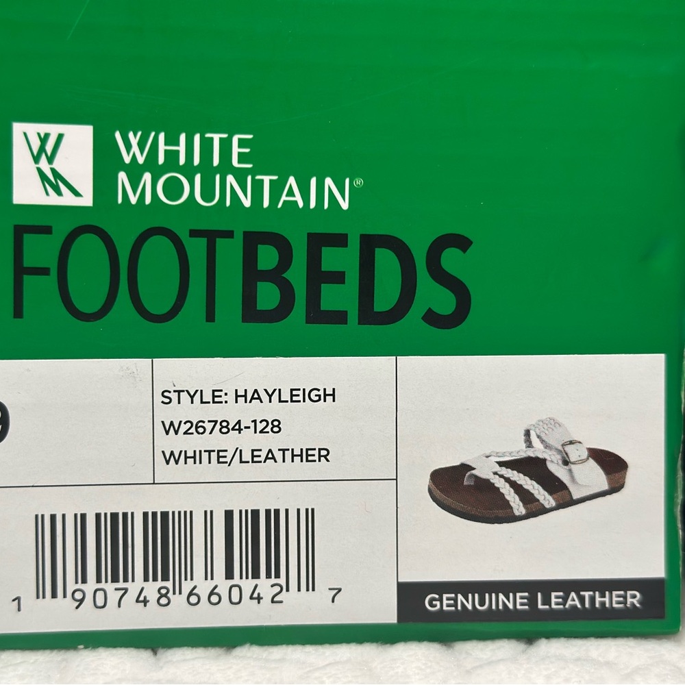 Women’s Genuine Leather Sandals- White and Brown - Picture 4 of 4